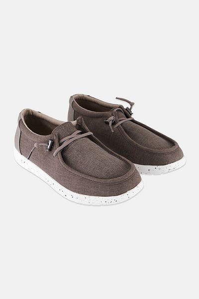 Sun Stone Men Medium Brian Lace Up Casual Shoes, Grey