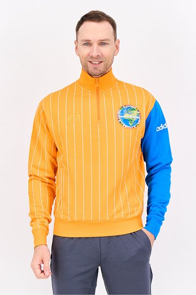 adidas Men Sportswear Fit Long Sleeves Outdoors Sweatshirt, Orange