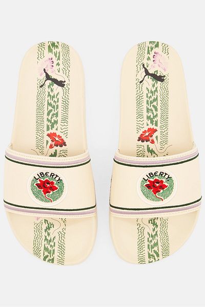 Puma x Liberty Women Leadcat 2 F Slip On Embroidered Slipper, Beige