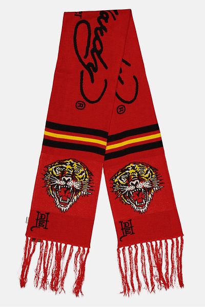 Ed Hardy Women Printed Scarves 174 X 24 Cm, Red Combo