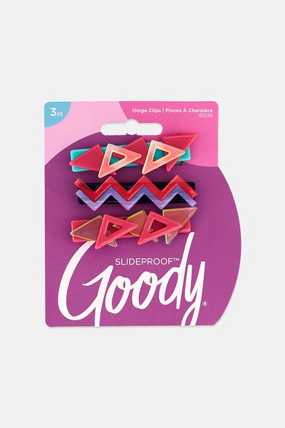 Goody 3 Pcs Nostalgia Snap Clips, Pink
