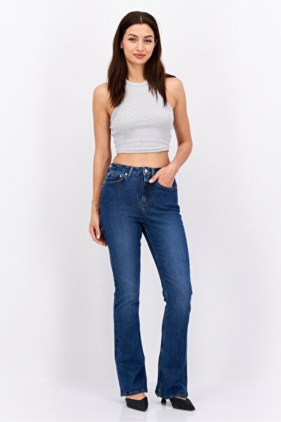 Scotch & Soda Women Regular Fit Flare Leg Stretchable Denim, Blue