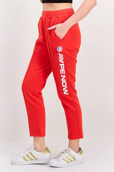 Aape By A Bathing Ape Women Regular Fit Brand Logo Sweatpants, Red