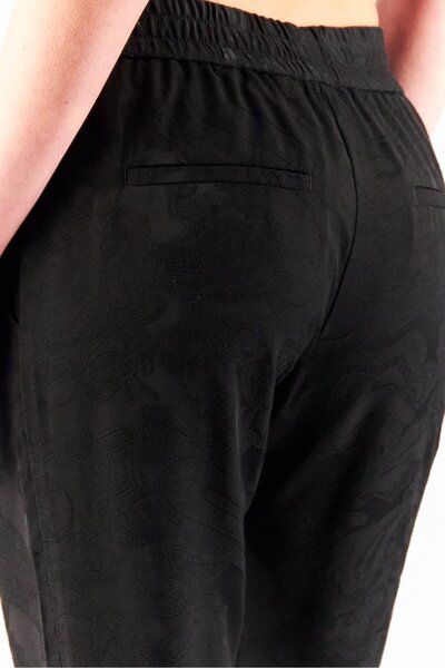 The Kooples Women Regular Fit Textured Pants, Black