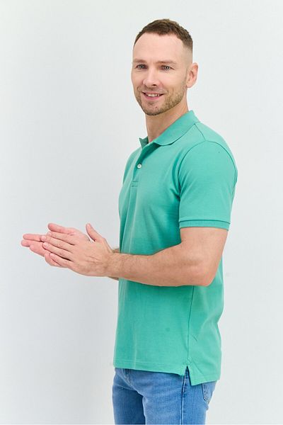 GAP Men Regular Fit Short Sleeve Plain Polo Shirt, Green