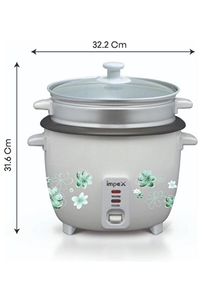 İMPEX 2.8L Electric Rice Cooker Automatic Cooking Keep Warm Aluminum Inner Pot 100W RC2804