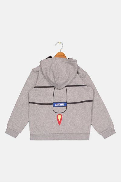 SKECHERS Kids Boy Sportswear Fit Training Sweatshirts, Grey