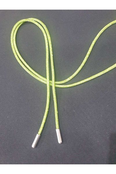 ESRA ŞELEM Green Color Crystallized Rhinestone Tracksuit and Sweatshirt Hood Rope Rhinestone Rope Ribbon Cord Laces
