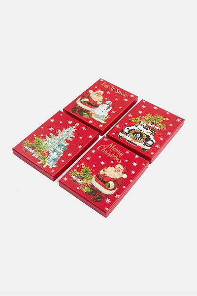 Votum 4 Piece Of Gift Card Holders, Red Combo