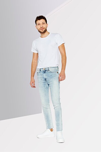 Diesel Men Skinny Fit Washed Stretchable Denim Jeans, Late Blue