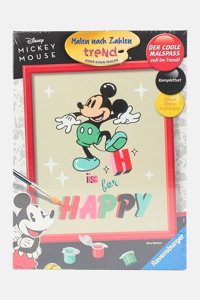 RAVENSBURGER Paint By Numbers Mickey Mouse H is for Happy 20011, Black Combo
