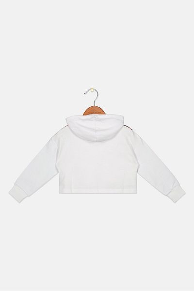 Gaelle Paris Toddlers Girl Graphic Hooded Sweatshirt, White
