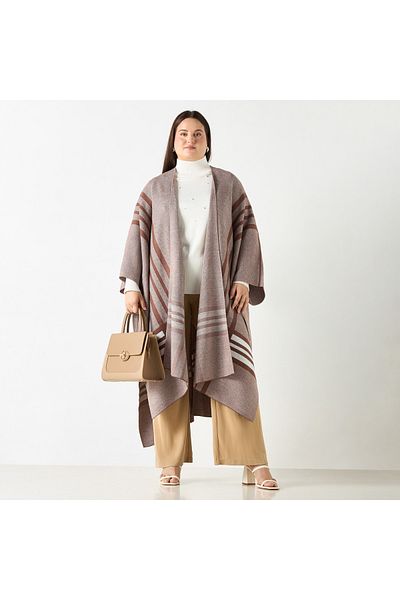 Ulla Popken Plaid Poncho