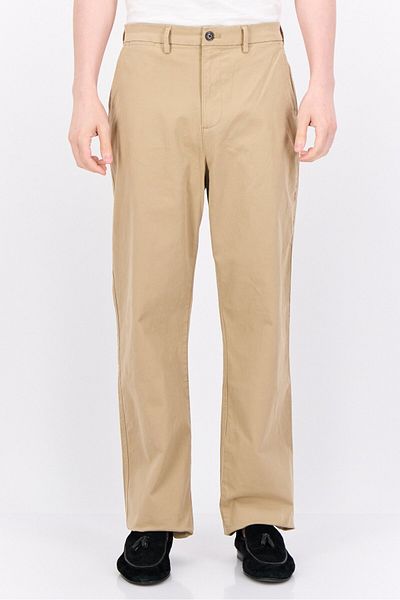 GAP Men Loose Fit Plain Chino Pants, Khaki