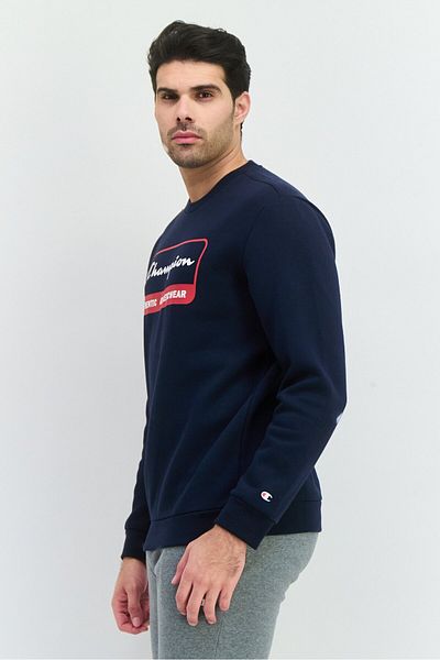 Champion Men Sportswear Fit Long Sleeves Outdoor Sweatshirt, Navy