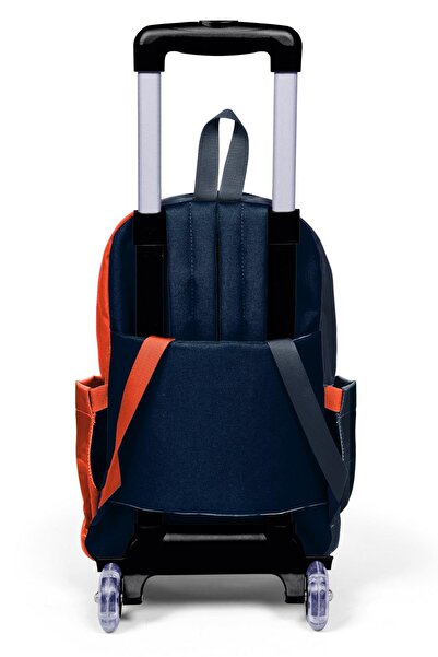 Coral High Kids Renkli Çizgili Üç Bölmeli Çekçekli Okul Sırt Çantası 23982