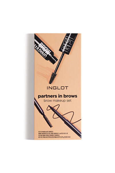 INGLOT Partners in Brows Kaş Makyaj Seti – Kaş Şekillendirici Jel + İnce Uçlu...