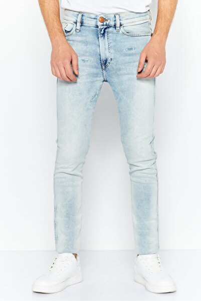 Diesel Men Skinny Fit Washed Stretchable Denim Jeans, Late Blue