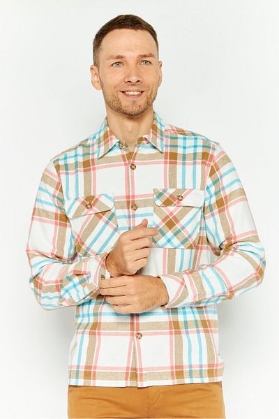 Hurley Men Regular Fit Plaid Long Sleeve Casual Shirts, White