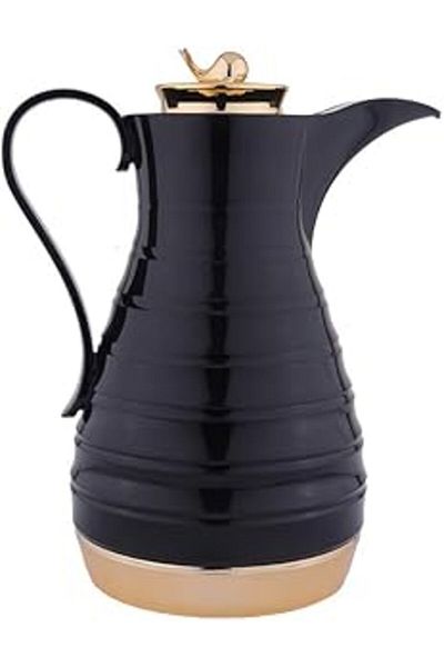 ALSAIF Coffee And Tea Vacuum Flask Size: 1.0 L Color: Black/gold