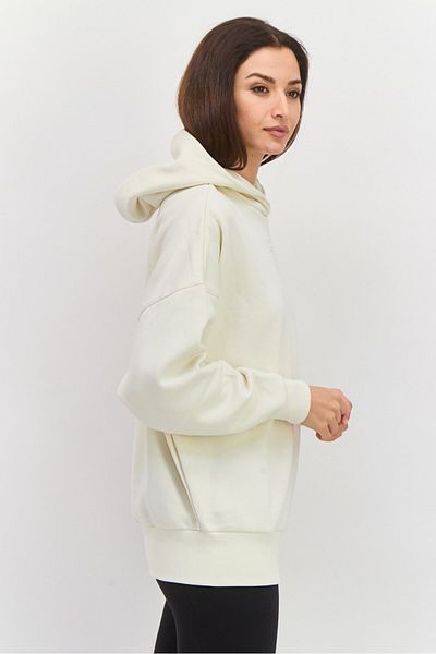 Reebok Women Sportswear Long Sleeves Outdoor Sweatshirt, Cream