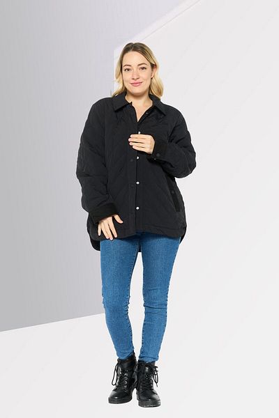 Lacoste Women Quilted Puffer Jacket, Black