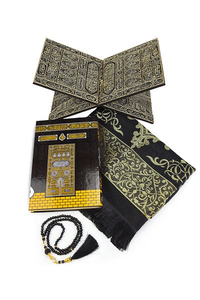 Trendmiya Holy Quran & Rahle & Prayer Rug & Rosary Gift Set