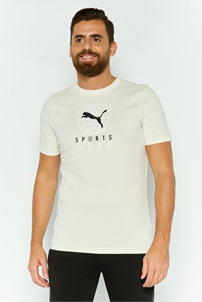 Puma تي شيرت رجالي رياضي بأكمام قصيرة وشعار العلامة التجارية للأنشطة الخارجية...