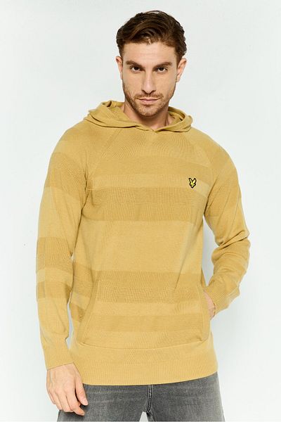 Lyle & Scott Men Hooded Long Sleeve Brand Logo Sweatshirt, Khaki