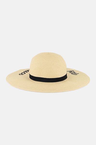 Alexis Bendel Women Embroidered Sun Hat, Beige