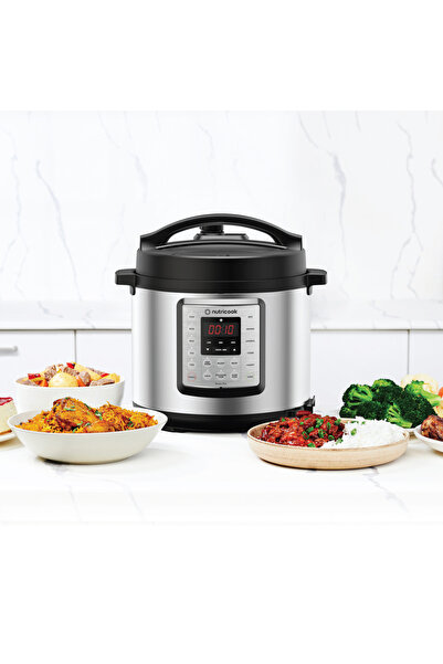 Nutricook Smart Pot Eko 1000W, 6 Liter Electric Pressure Cooker - Stainless Steel, Nc-Spek6