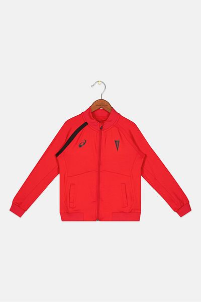 Asics Kids Boy Brand Logo Training Jacket, Red