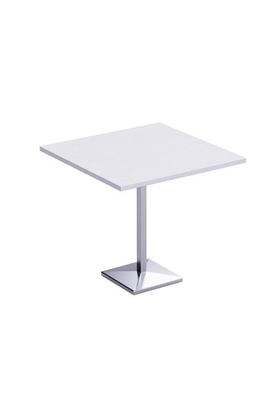 Mahmayi Bar Table Square Base 4 Seater Cocktail Bistro Table for Pub_White