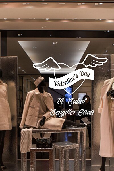 MIGNATIS Autocolant inimă cu aripi zburătoare de 60 cm pentru Ziua Îndrăgosti...