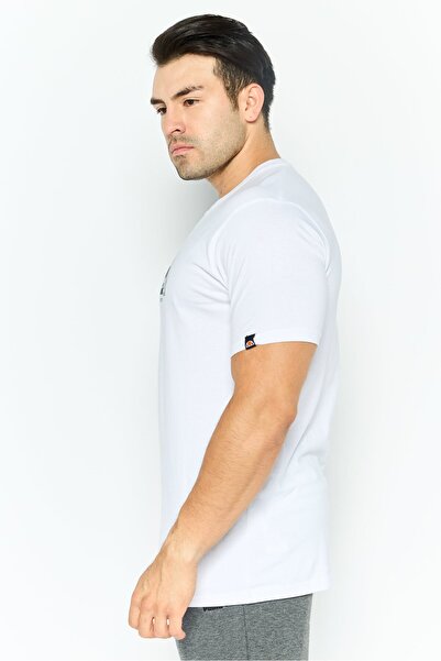 Ellesse Men Sportswear Fit Short Sleeves Brand Logo Outdoor T-Shirt, White