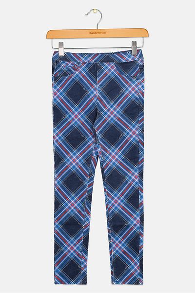 Levi's Kids Girl Regular Fit Allover Print Pants, Navy Combo