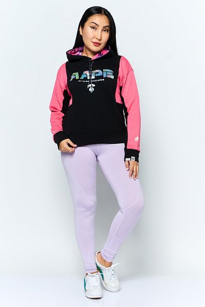 Aape By A Bathing Ape Women Sportswear Fit Training Long Sleeves Sweatshirt, Black
