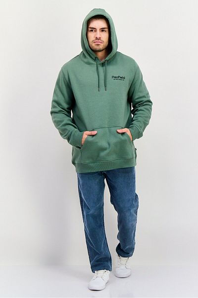 Penfield Men Long Sleeve Brand Logo Hoodie, Green