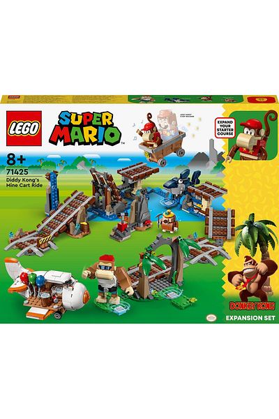 LEGO ® Super Mario™ Diddy Kong's Mine Cart Expansion Set 71425 - Toy Building Set(1157 Pieces)