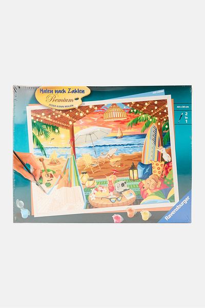 RAVENSBURGER 2 In 1 Cozy Cabana Painting By Numbers Kits 40 X 30 Cm , Orange