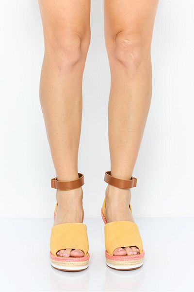 Toms Women Velcro Closure Wedges, Yellow