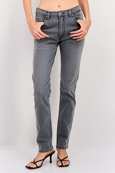 WRANGLER Women Slim Fit High Rise Straight Leg Jeans, Grey