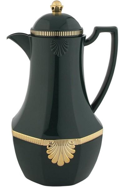 ALSAIF Coffee And Tea Vacuum Flask From Flora Size: 1.0 L Color: Green/gold