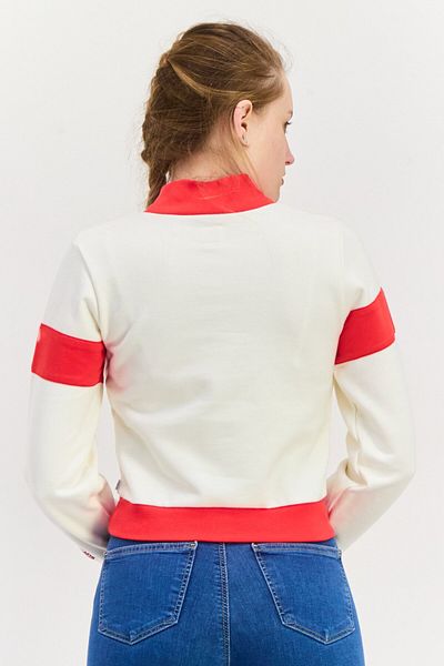 The Simpsons x Levi's Women Mock Neck Textured Sweatshirt, White