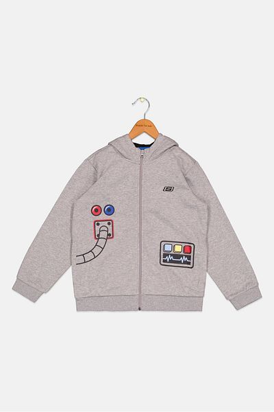 SKECHERS Kids Boy Sportswear Fit Training Sweatshirts, Grey