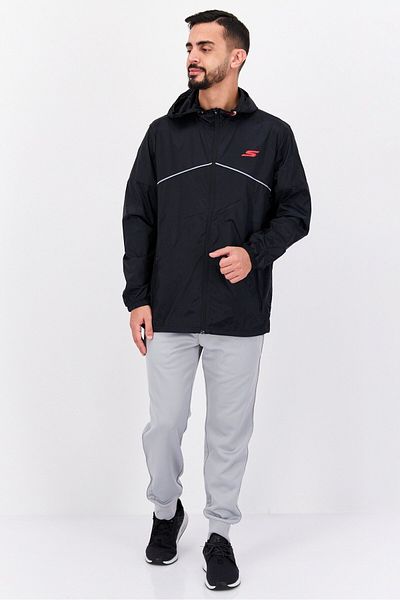 SKECHERS Men Sportswear Fit Hooded Training Jacket, Black