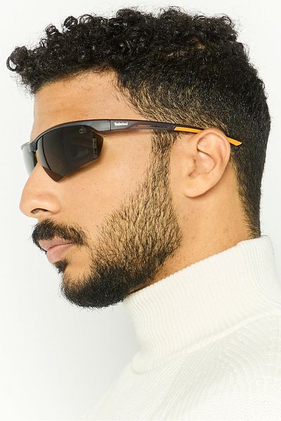 Timberland Men Tb9264 Rectangular Sunglasses, Grey