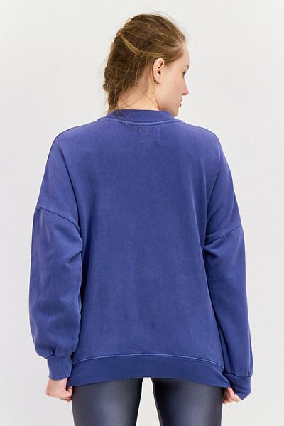Pepe Jeans Women Crew Neck Long Sleeves Graphic Print Sweatshirts, Blue