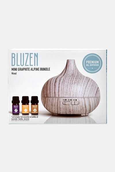 Bluzen Mini Alpine Aromatherapy Led Color Changing Oil Diffuser Sets 150 ml, Grey