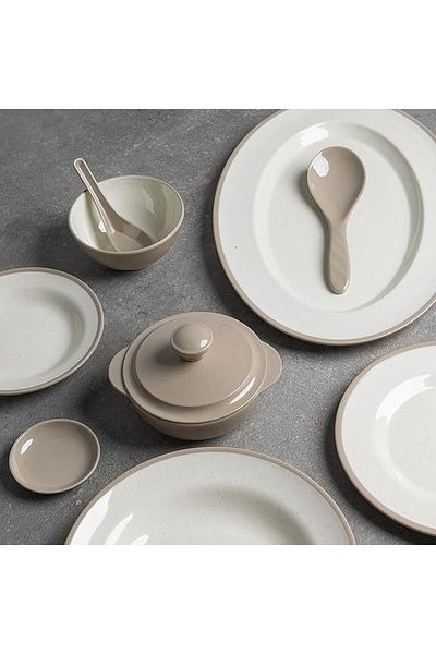 cc bin shihon Premium Melamine Dinner Set 40 Pieces Service for 6 Melamine Plates Set Healthy Melamine Dinner Set
